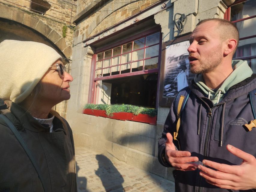 From Bayeux: Full Day Guided Tour to Mont Saint Michel - First Walk on the Island: Medieval Village Streets and Fortifications