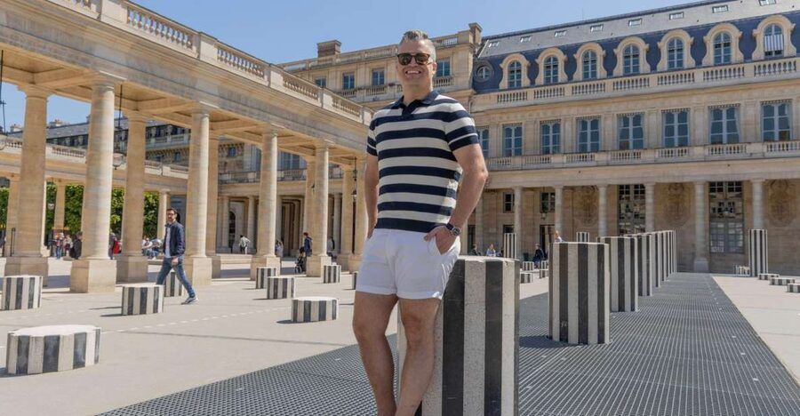 Louvre area photo shoot by Paris photographer - Palais-Royal photo stop, where the royal vibe shows up fast