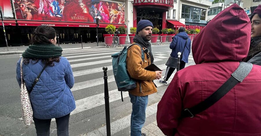 Montmartre Walking Tour: A Journey Through Art and History - Moulin Rouge in the daylight, then straight into street-level storytelling