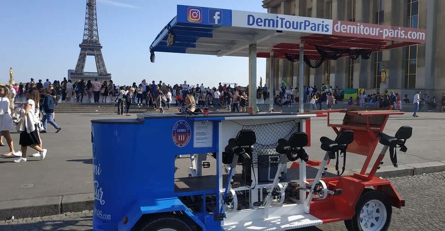 Paris: 1.5-Hour Eiffel Tower Beer Bike Tour - Pedal at your pace, relax while the crew steers