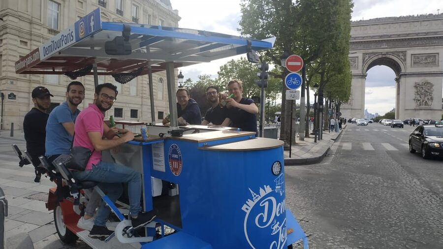 Paris: Beer Bike Bar With Drinks Included - Foch Garden, the Arc de Triomphe, and Champs-Élysées Views From a Unique Angle