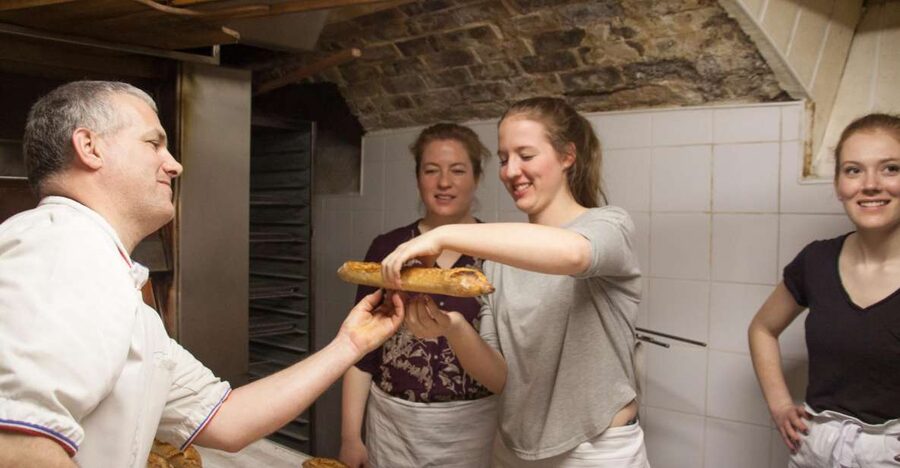 Paris: Bread and Croissant-Making Class - Behind Le Petit Mitron’s counter, not behind a rope