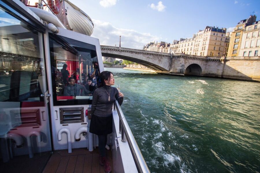 Paris: Champagne Tasting Cruise Departure from Eiffel Tower - The Boat Setup: Private Front Area, Glass Windows, and a Small Deck