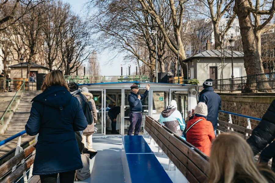 Paris: Cruise on the Saint-Martin Canal and the Seine River - Récollets lock area, Hotel du Nord, and why the first locks feel worthwhile