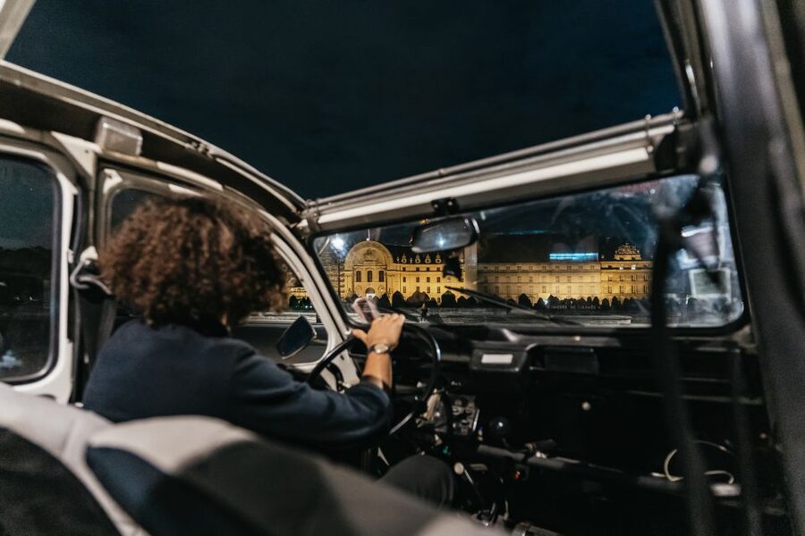 Paris: Discover Paris by Night in a Vintage Car with a Local - Champs Elysees and Arc de Triomphe, seen slowly from the road