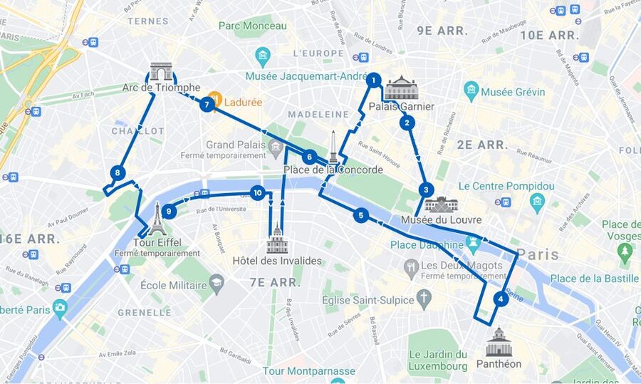 Paris: Discovery Hop-On Hop-Off and Paris by Night Tour - Eiffel Tower Area: Trocadéro and the Best Photo Angle