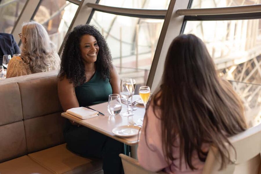 Paris: Eiffel Tower's Madame Brasserie 3-course lunch 12:00 - After lunch: walking the Eiffel Tower first and second floors