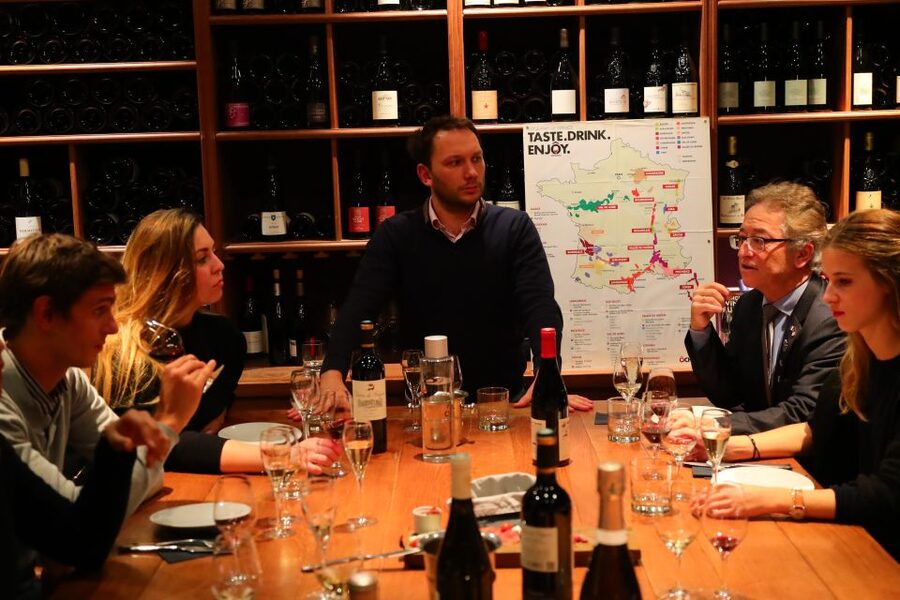 Paris: O Chateau's Wine Tasting Dinner - Wine selection across France, with one Champagne highlight