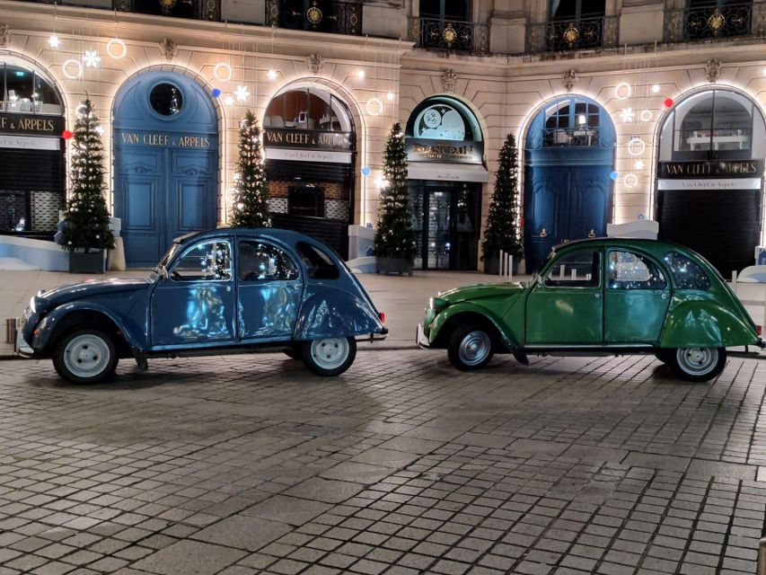Paris: Private Christmas Lights Tour by Citroën 2CV - How the 2 hours is actually paced, stop by stop