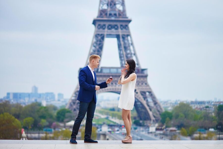 Paris: Romantic Photoshoot for Couples - The Eiffel Tower photo stop: how the shoot usually plays out